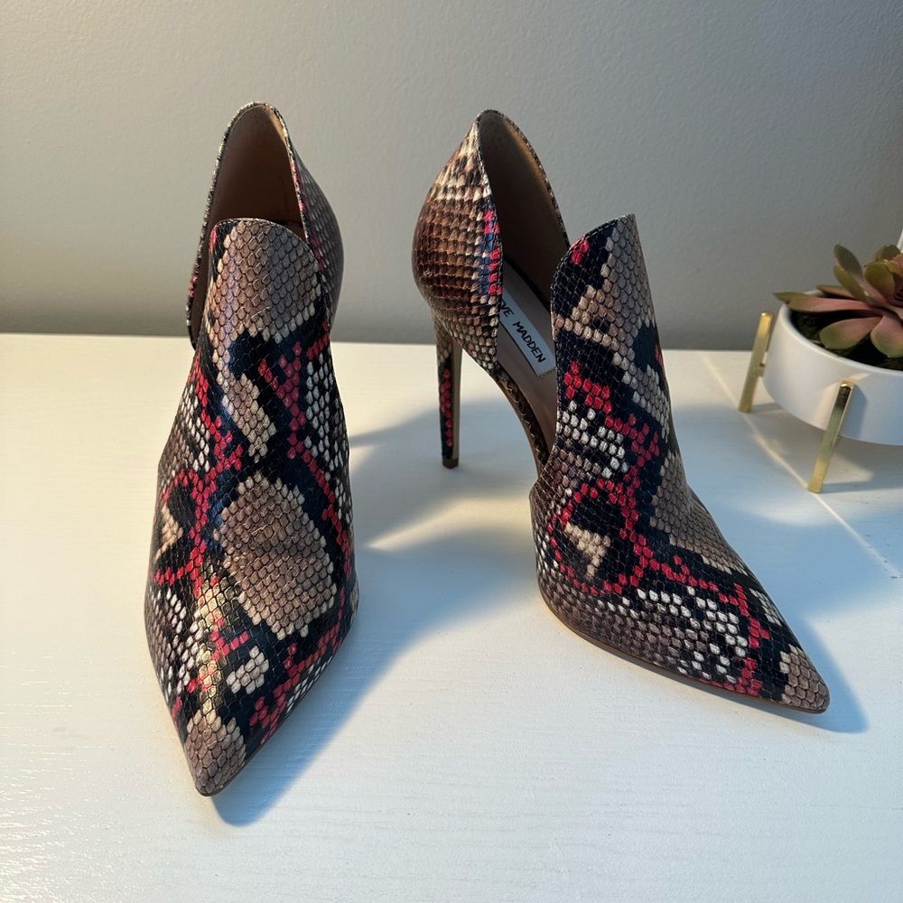 Steve Madden Dolly Pumps Snake Multi Size 9.5 in Women’s